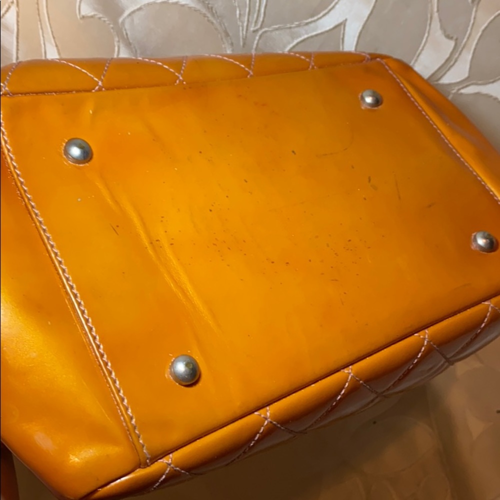CHANEL Quilted Orange Tote Bag - Picture 10 of 13
